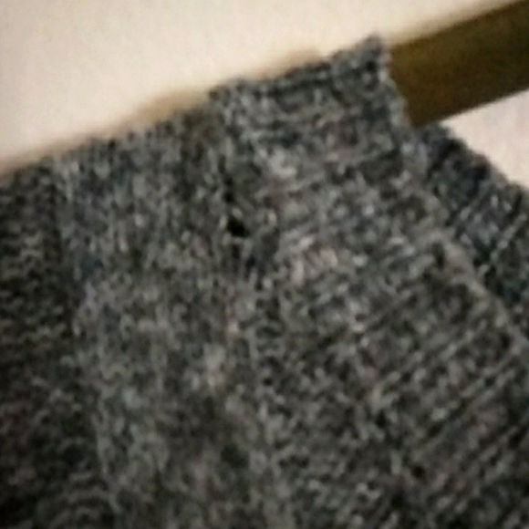 Pink Rose Crew Neck Pullover Grey Wide Ribbed SZ M Juniors Lace Up Back - Picture 6 of 8